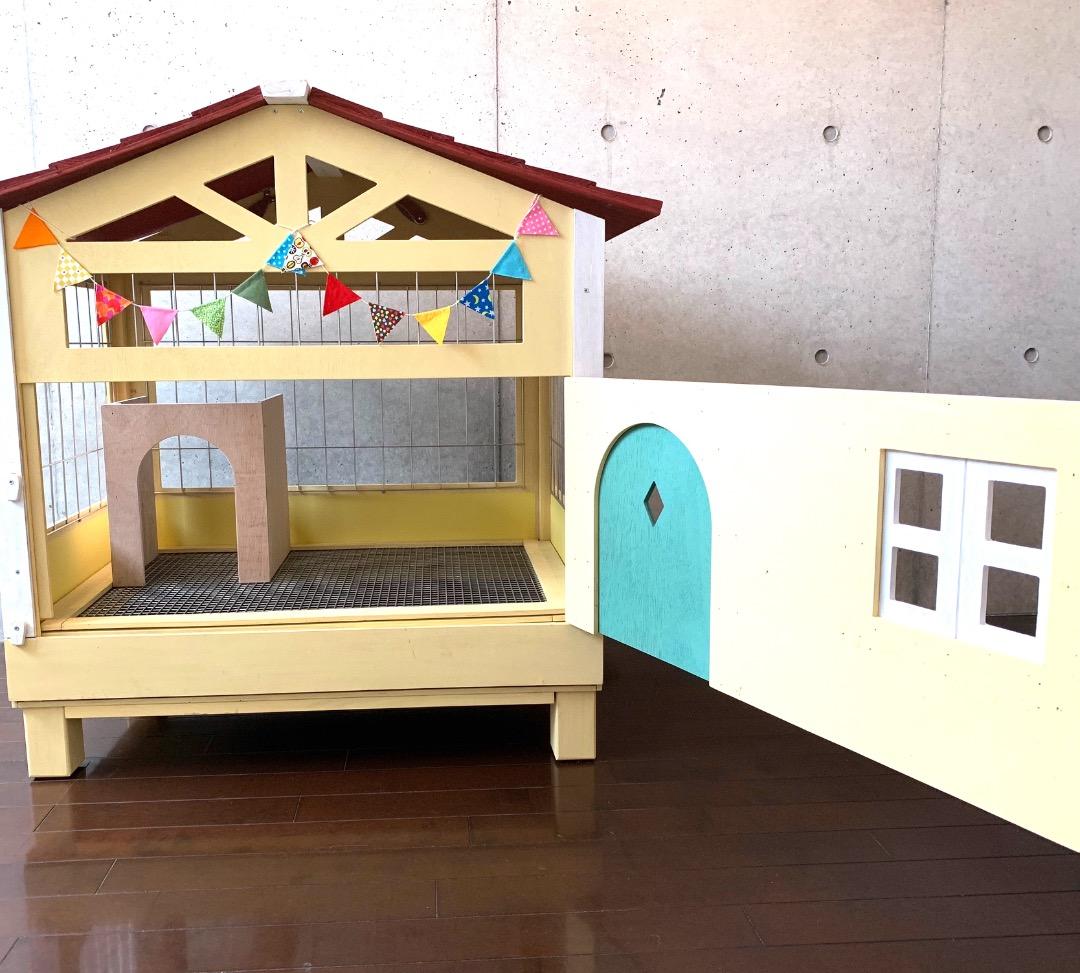 ぱ*お様 【もちつき】壱番館　北欧デザインペットハウス　うさぎ用ケージ　可愛い