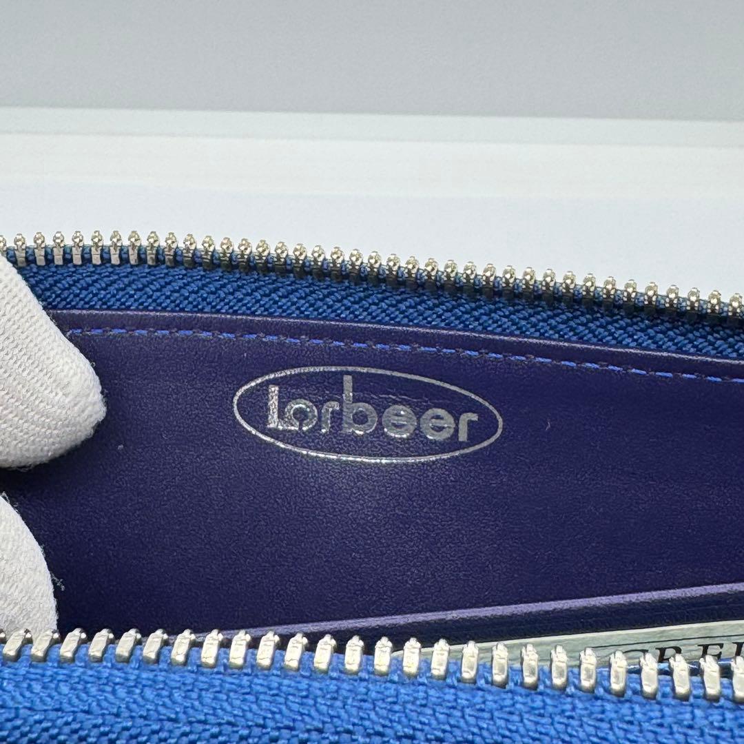 未使用級✨ ブルー染め シャイニングクロコ 長財布 L字ジップ JRA認定 男女