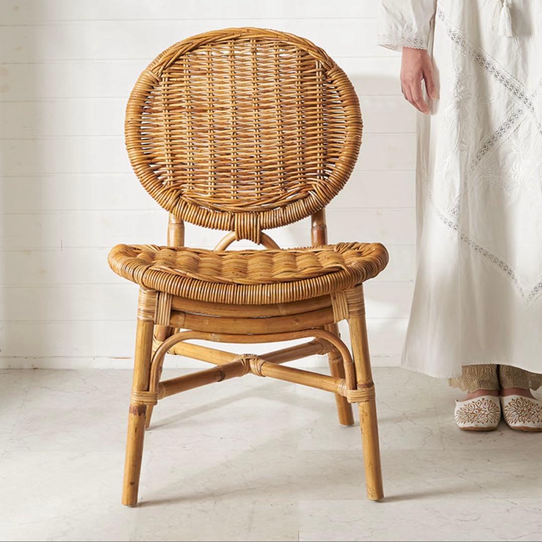 みけとら　2脚目　ラタン　チェア　ナチュラル　アラログ　新品未使用