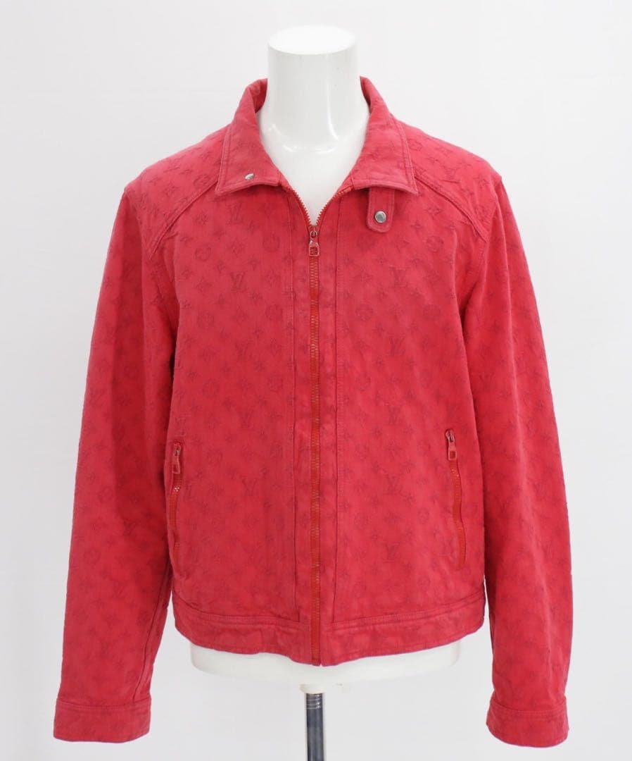 ルイヴィトン　ジャケット ブルゾン シングル　赤　サイズ52