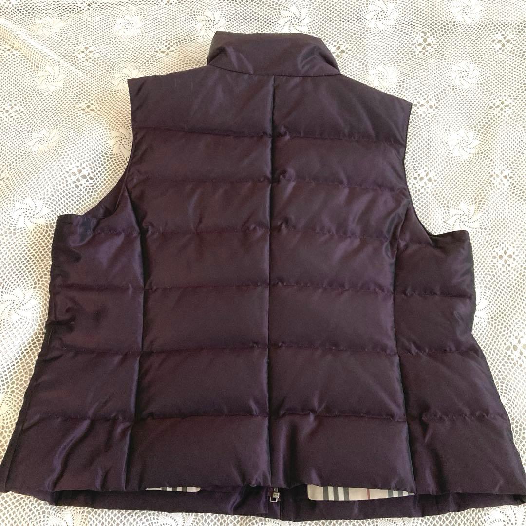 BURBERRY ダウンベスト 46 ダークパープル