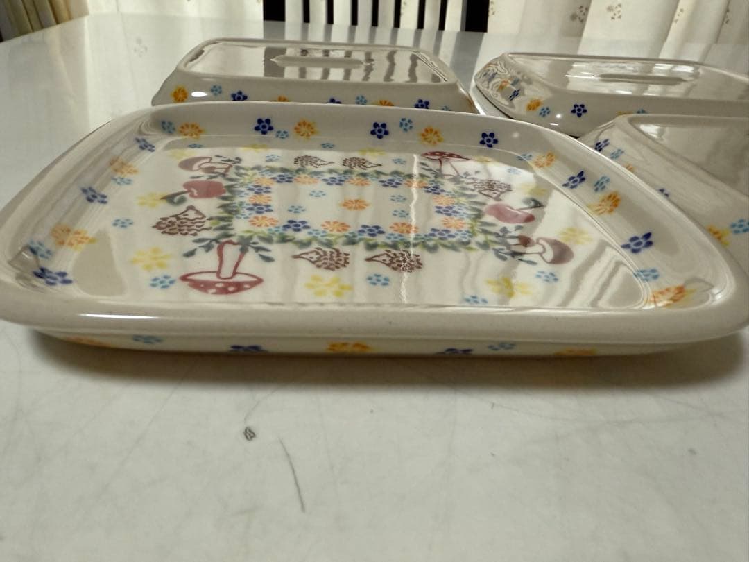 ポーリッシュポタリー ポーランド食器　新品未使用品　ハリネズミ　プレート4点