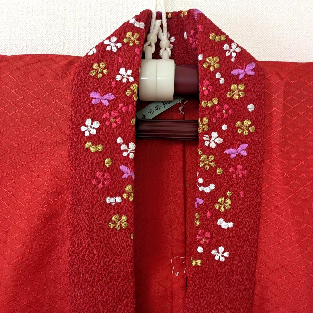 美品✨七五三フルセット7歳 女の子 花うさぎ 着物 黒 四つ身 モダン 日本製