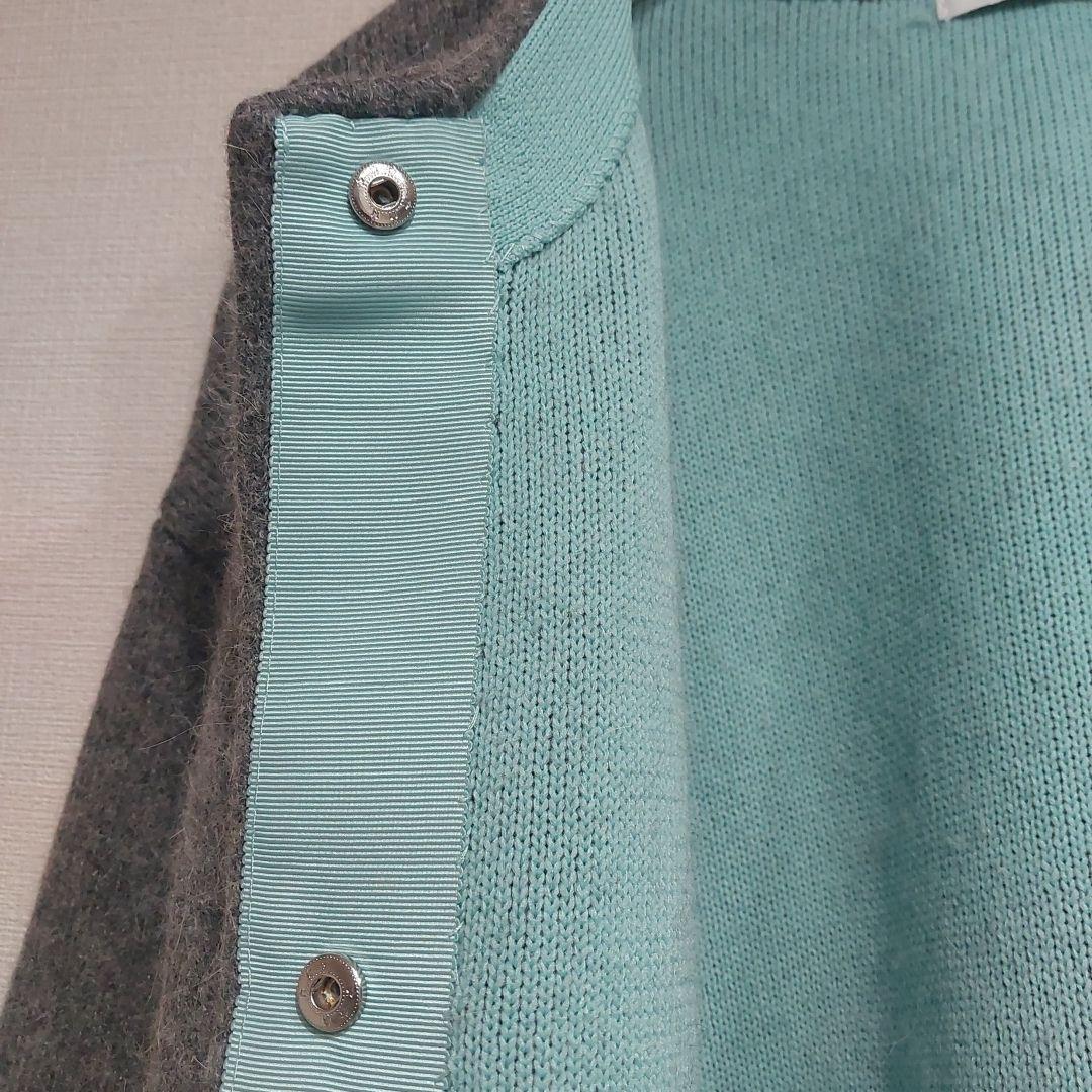 2025AW完売色【B.C STOCK】2層スムース編みニットブルゾン グレー