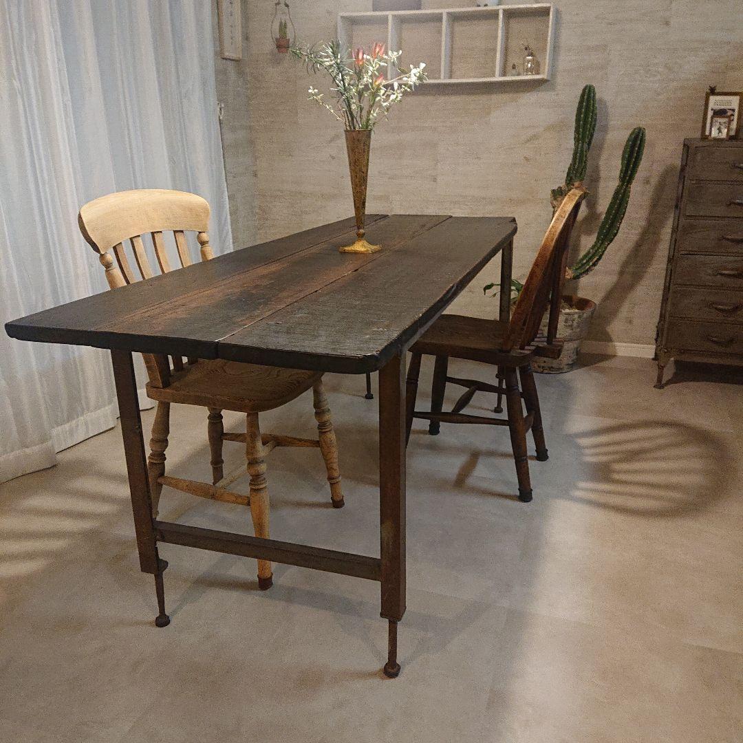 ヴィンテージ、ダイニングテーブアンティーク、レトロル