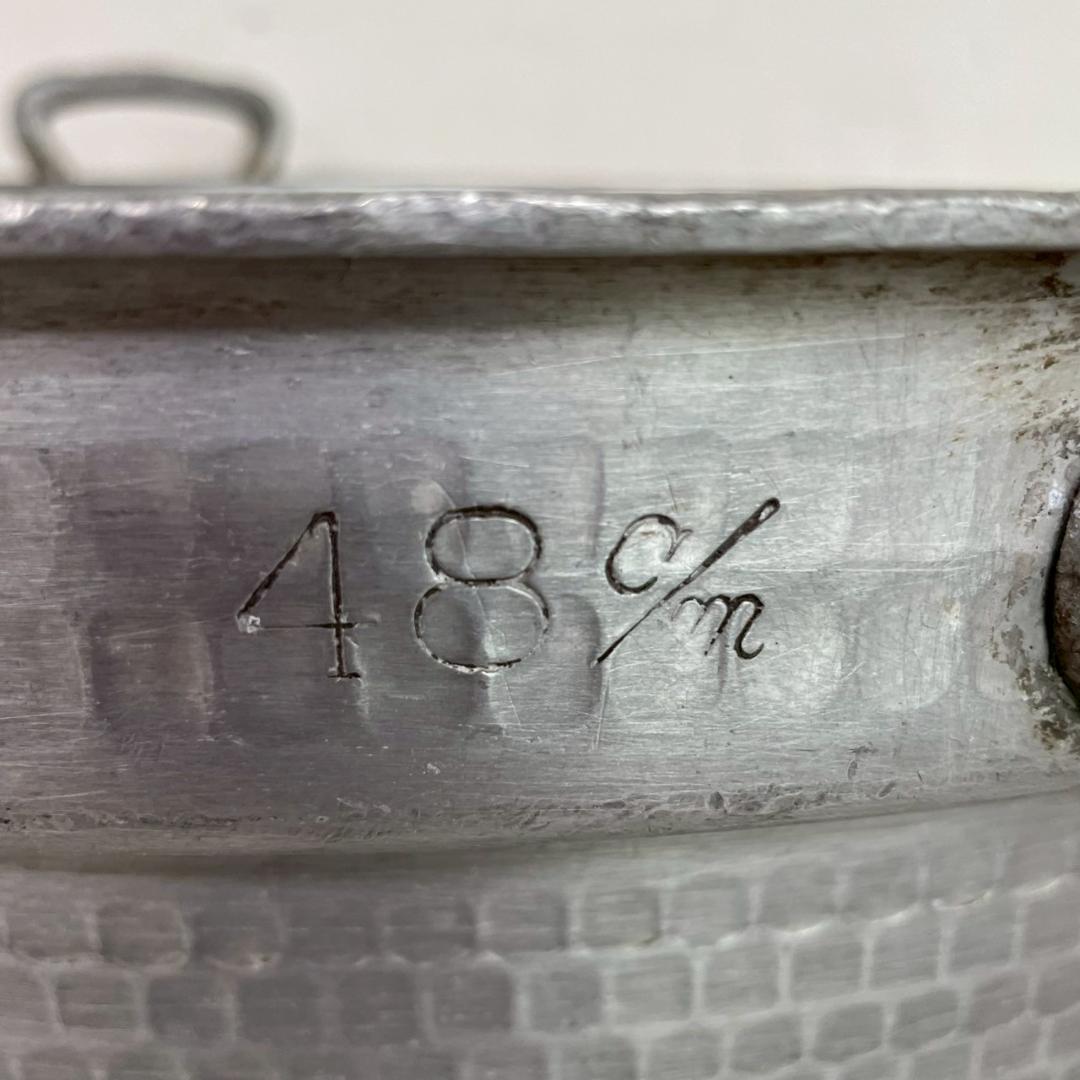 アルミ製 両手鍋 48cm 円付鍋 アルミ両手鍋 厨房 厨房機器 ④ A0160