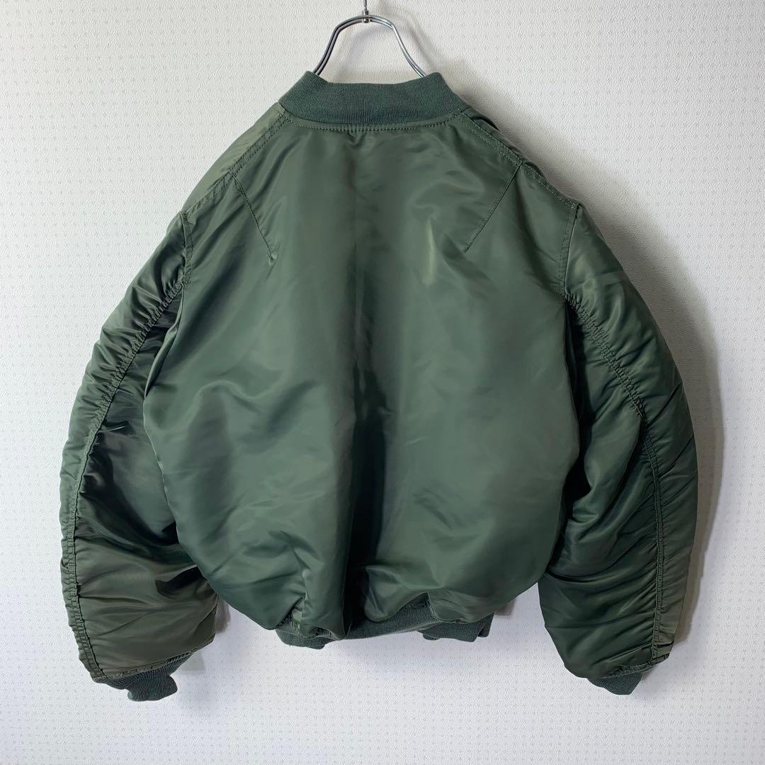 80s USA製 ALPHA MA-1 フライトジャケット M 日刊スポーツタグ