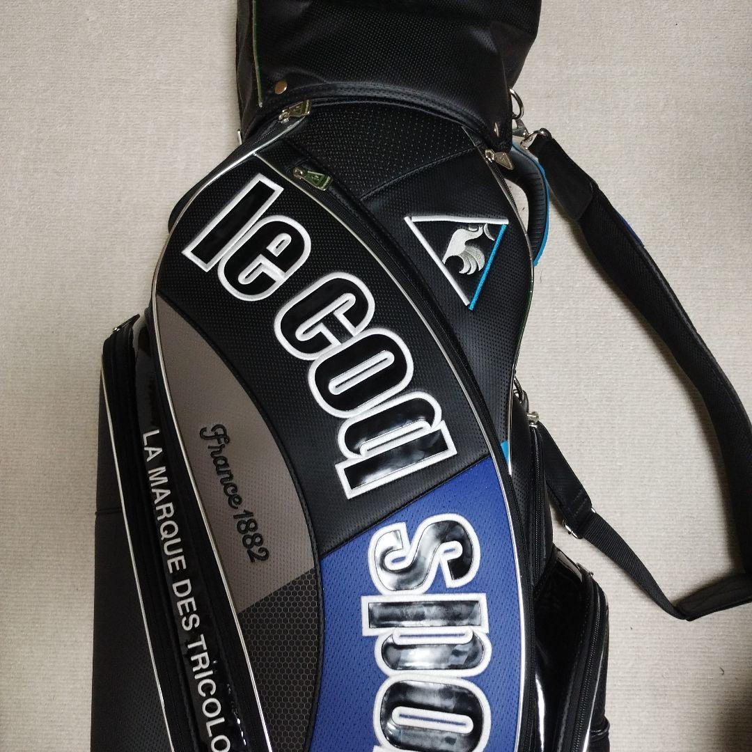 le coq sportif キャディバッグ ブラック/ブルー