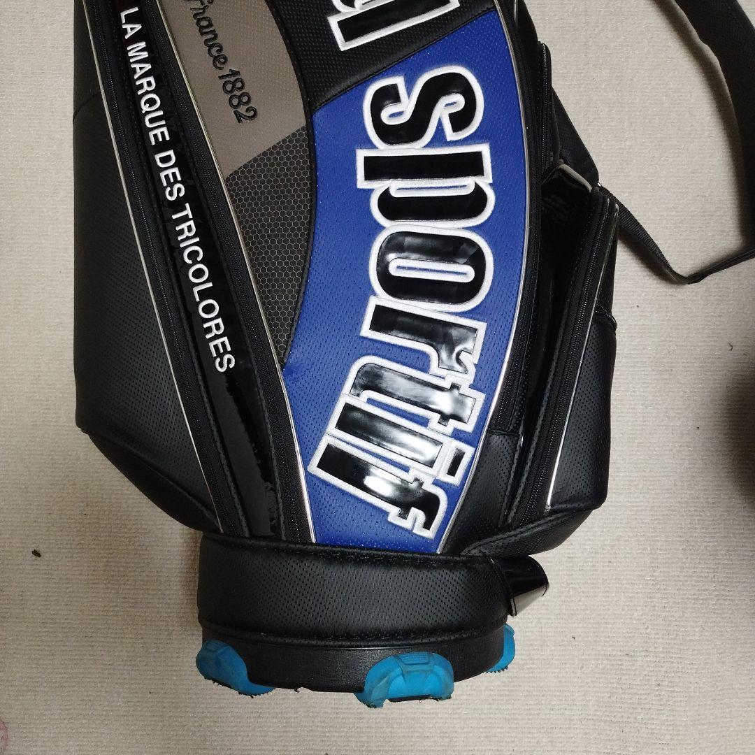 le coq sportif キャディバッグ ブラック/ブルー