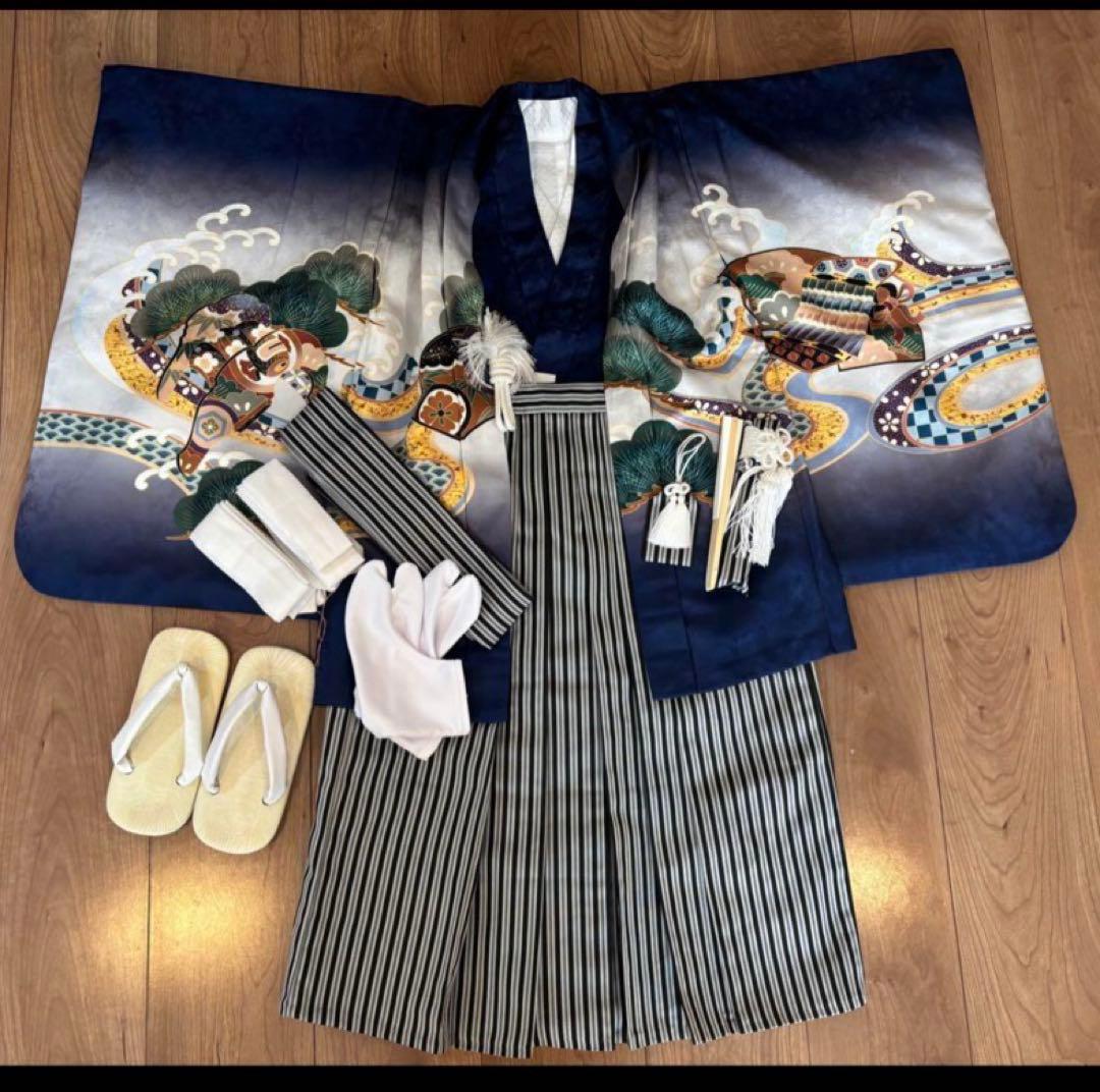 七五三用着物セット 青色