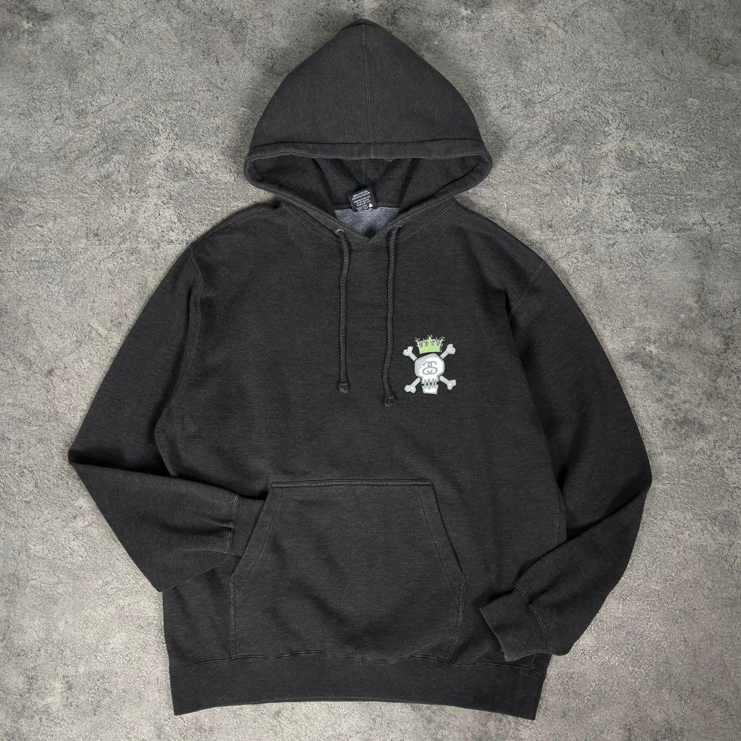old stussy 90s 00s スカル スウェット パーカー ステューシー