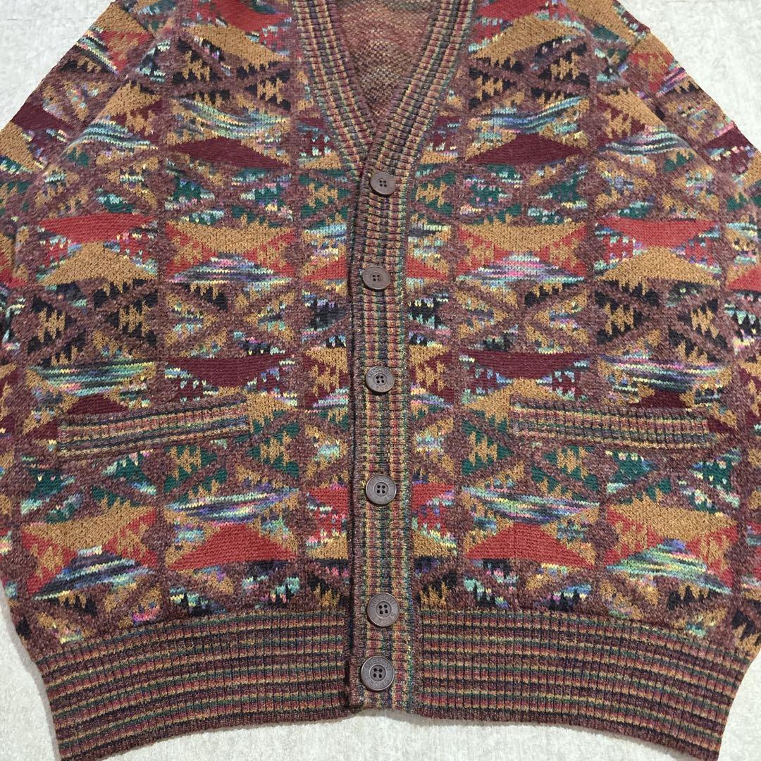 y2k MISSONI SPORT ミッソーニ カーディガン 幾何学模様