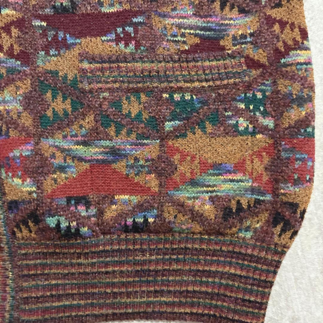 y2k MISSONI SPORT ミッソーニ カーディガン 幾何学模様