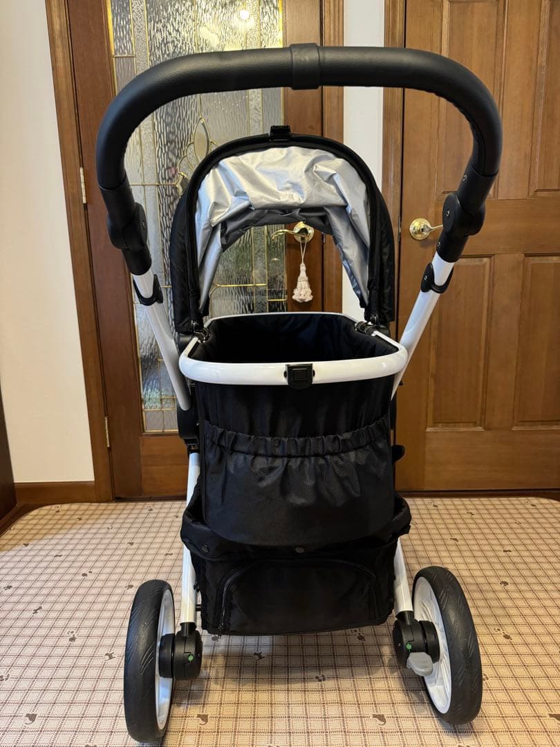 Petique ペットカート ブラック/ホワイト