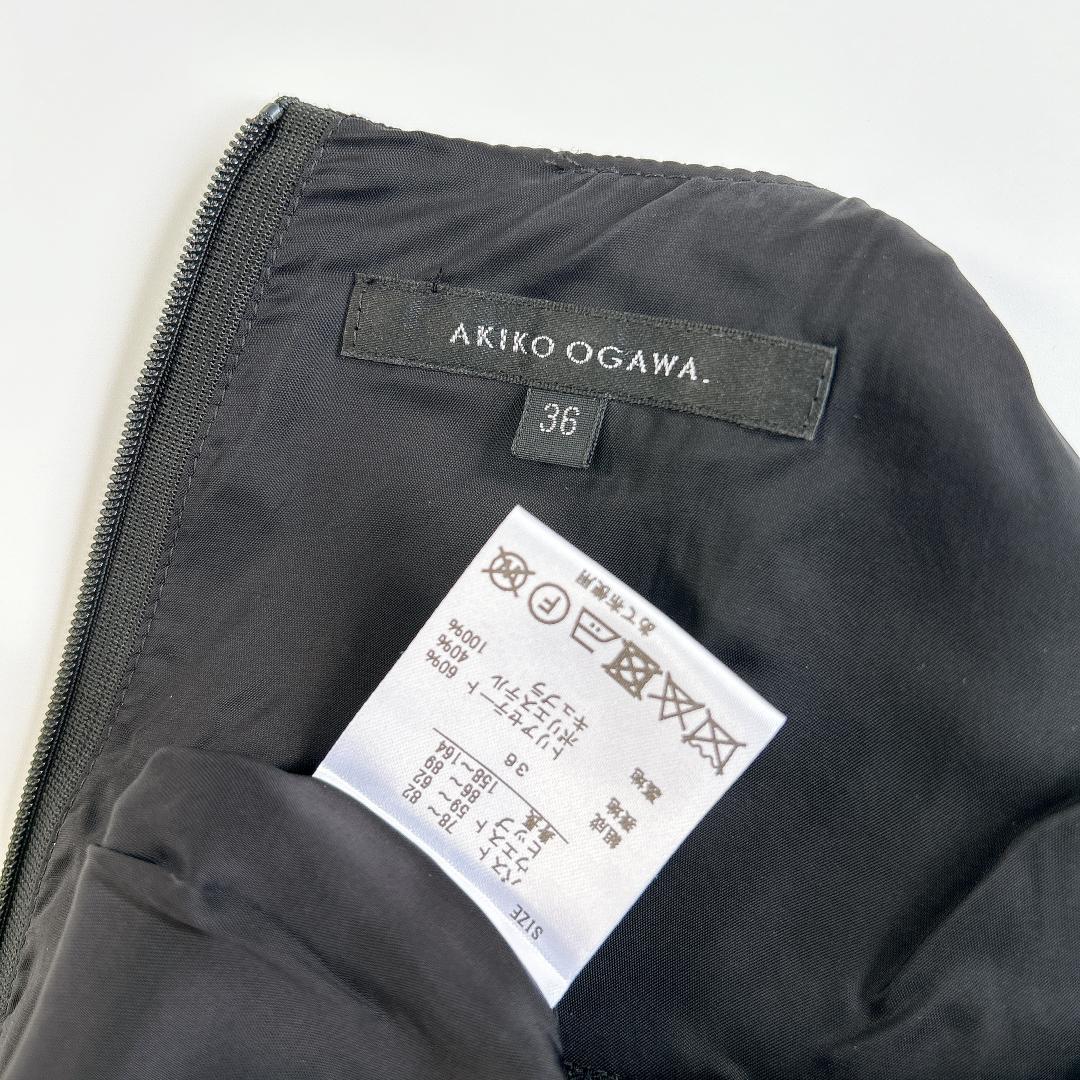 アキコ オガワ AKIKO OGAWAジャンプスーツ 36 白黒 サロペット