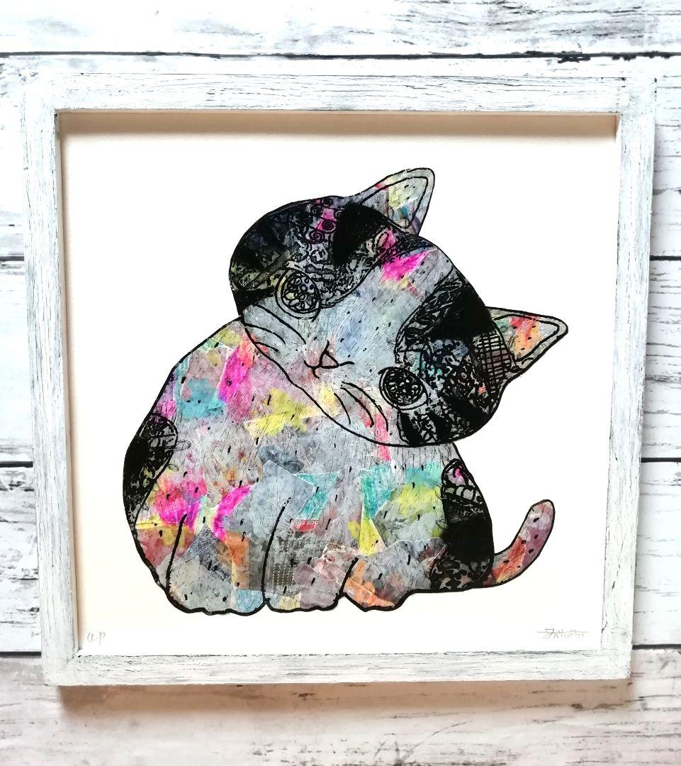 依頼者優先購入作品　title「よりそい猫」