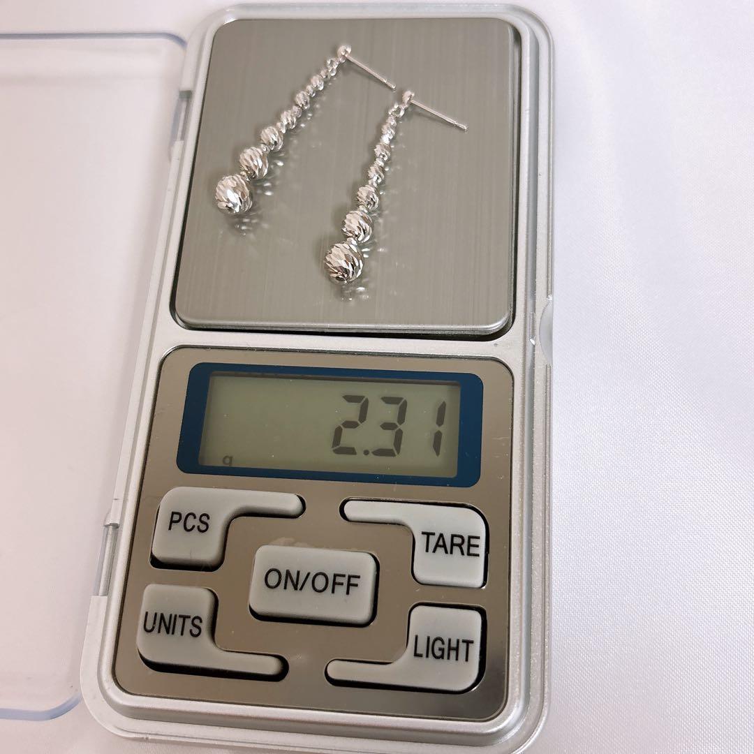 即決価格　ジュエリーツツミ　K18WGピアス　2.31g