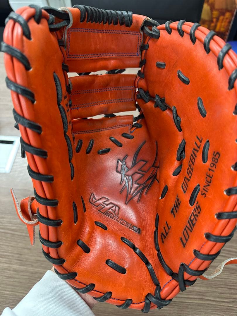 オレンジ レザー 軟式グローブ JH