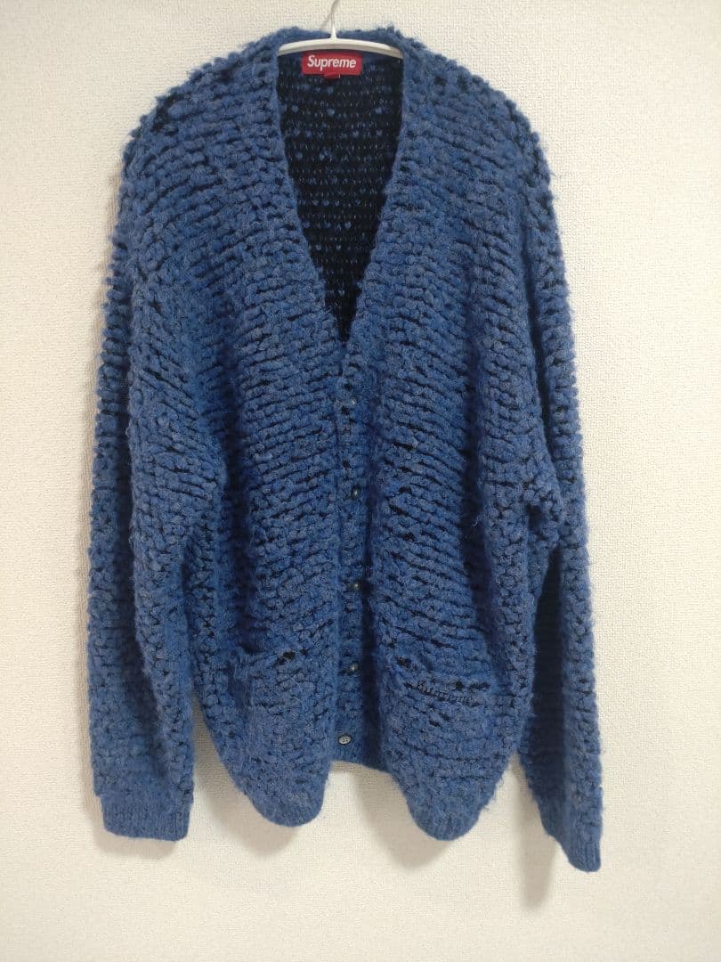 Supreme Textured Knotted Cardigan 青 XL