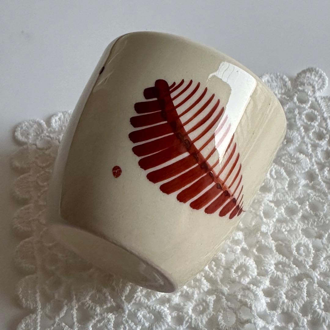 011 スージークーパー　ファエンツァ　赤茶色　エッグカップ