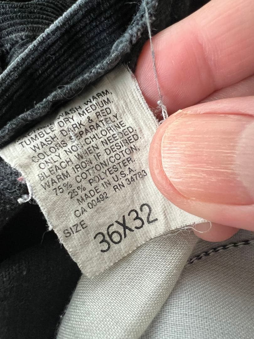 美品80s Lee 200-2801 ブラック コーデュロイ36×32 USA製