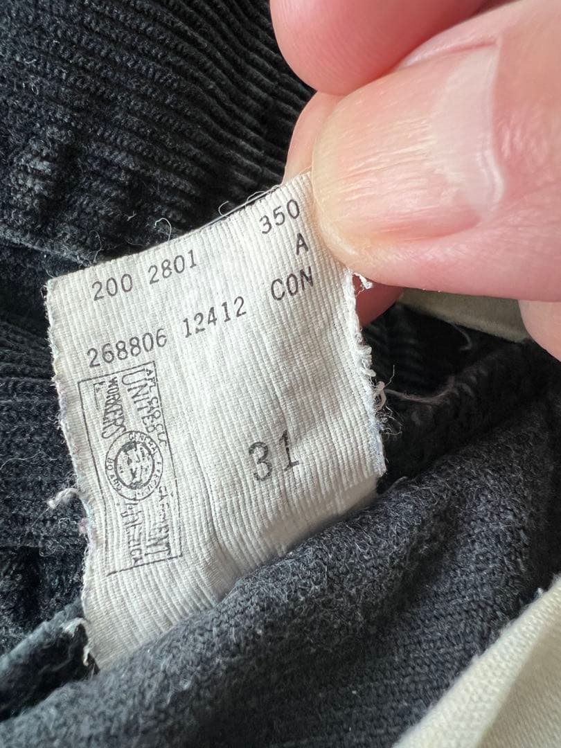 美品80s Lee 200-2801 ブラック コーデュロイ36×32 USA製