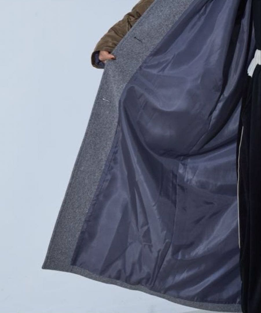 NOMINE◇袖キルティングステンカラーコート◇キャメル