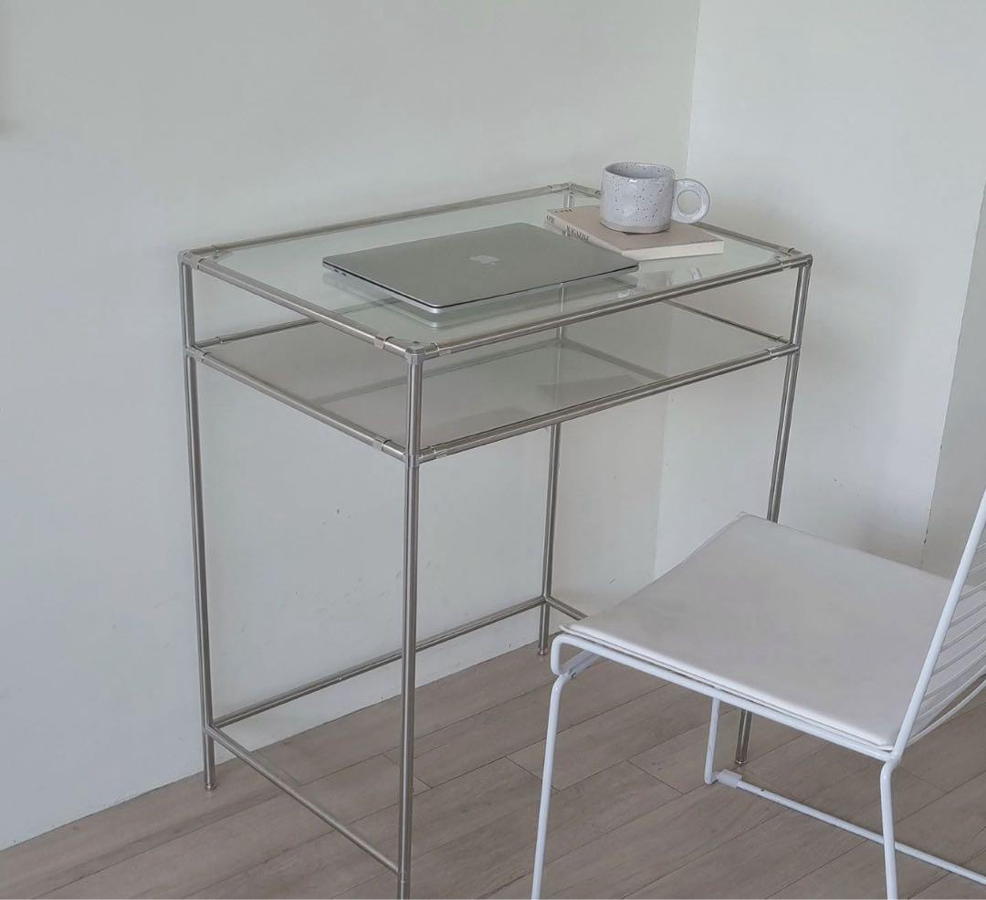 モジュール コンソールガラス製デスク