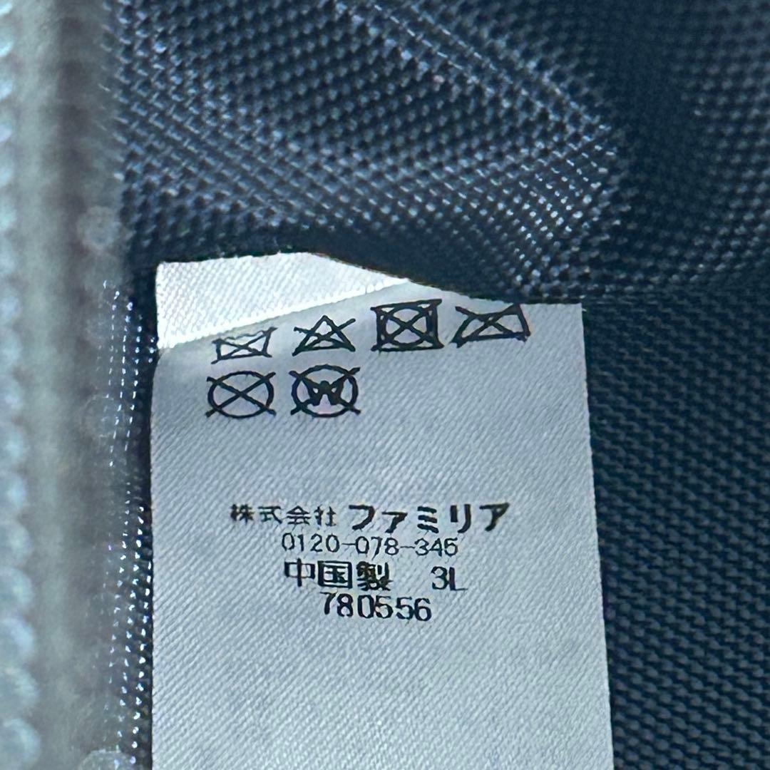 【美品】ファミリア　舟形ナイロンポシェット　赤チェック　チャームなし