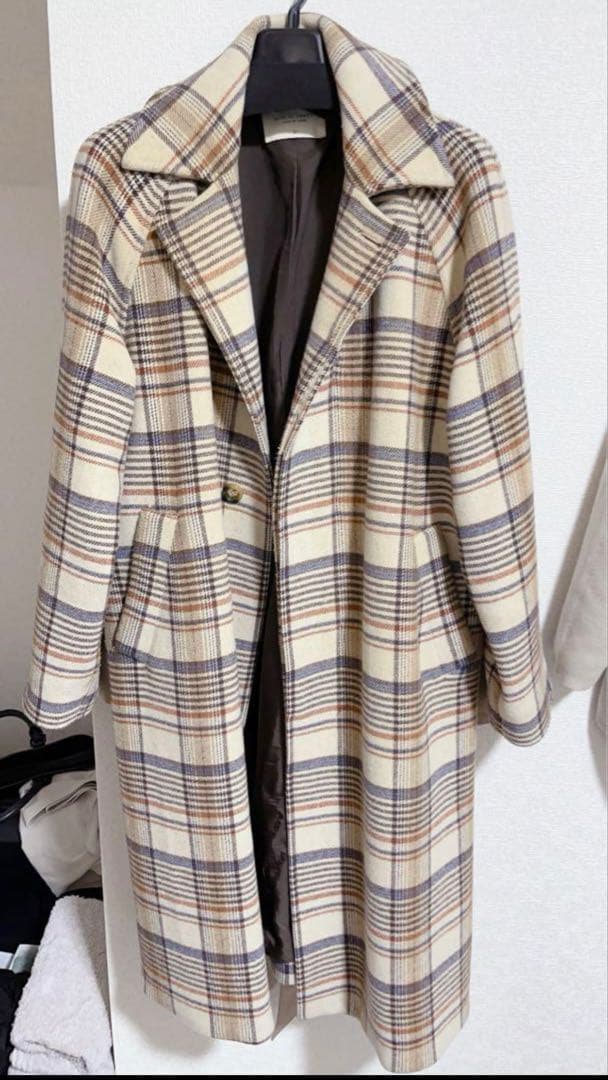 PUBLIC TOKYO チェック柄ロングコート