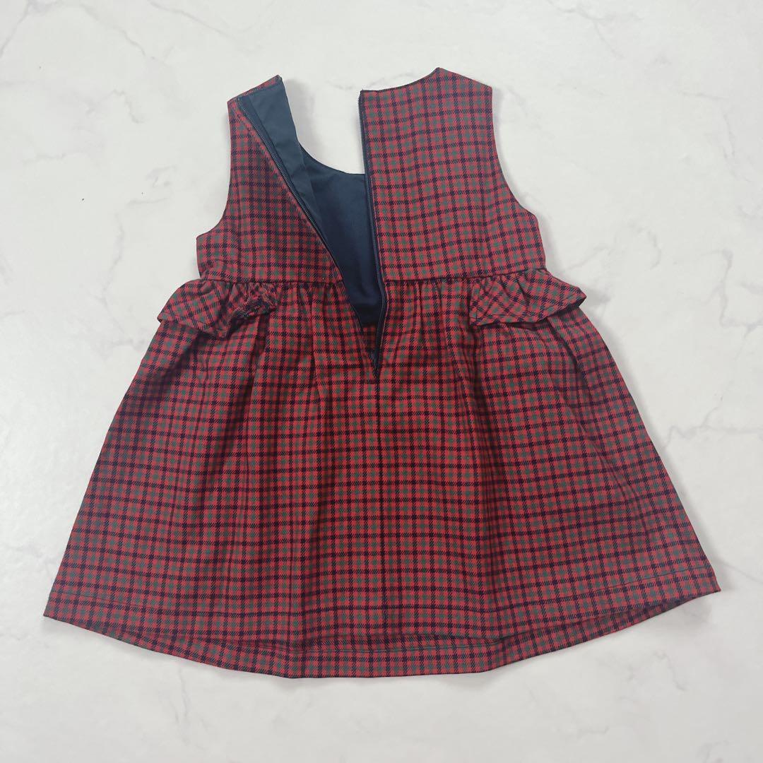 新品タグ付き　ファミリア　チェック　ワンピース　ファミちゃん　80