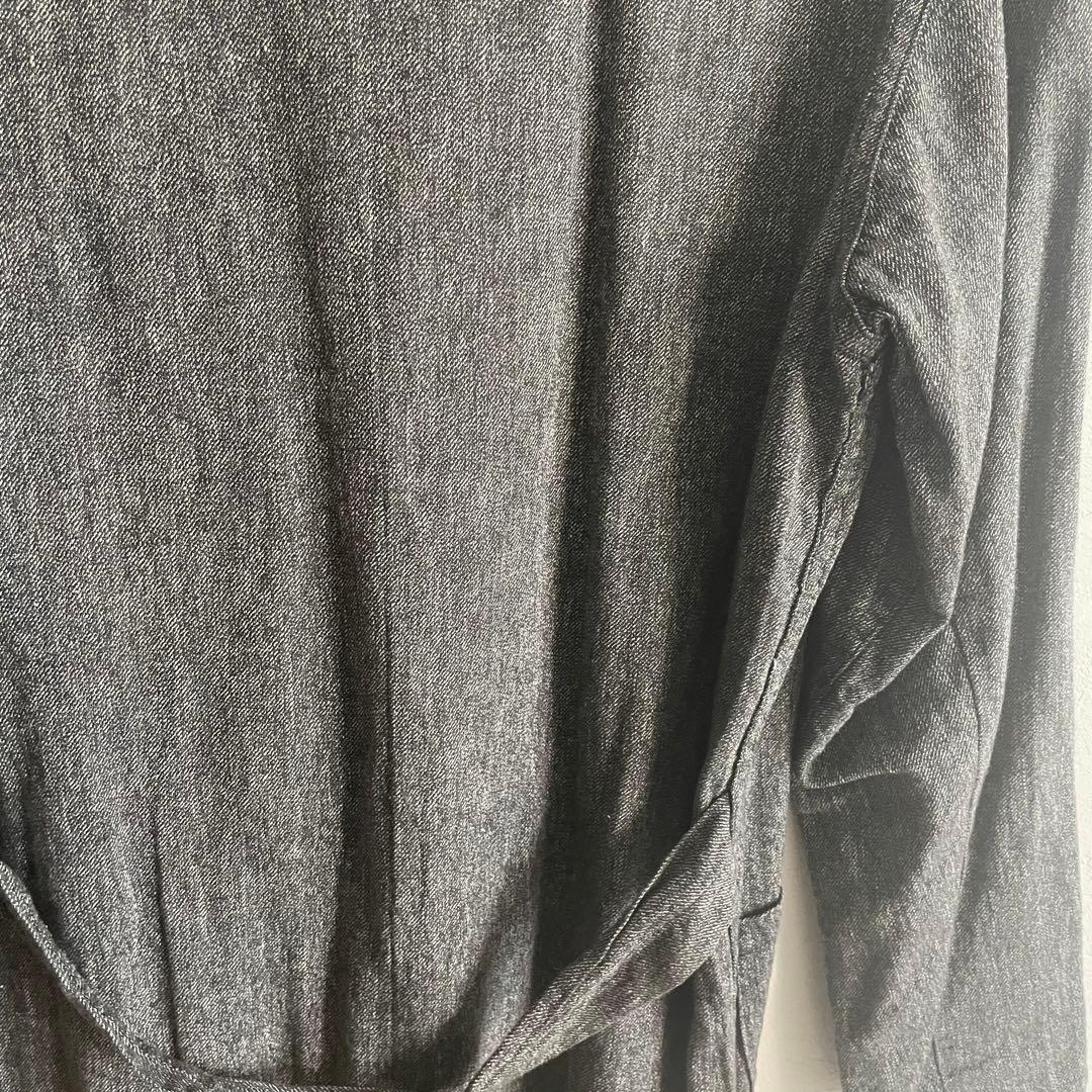 40s 30s ブラックシャンブレー　アトリエコート 黒シャン