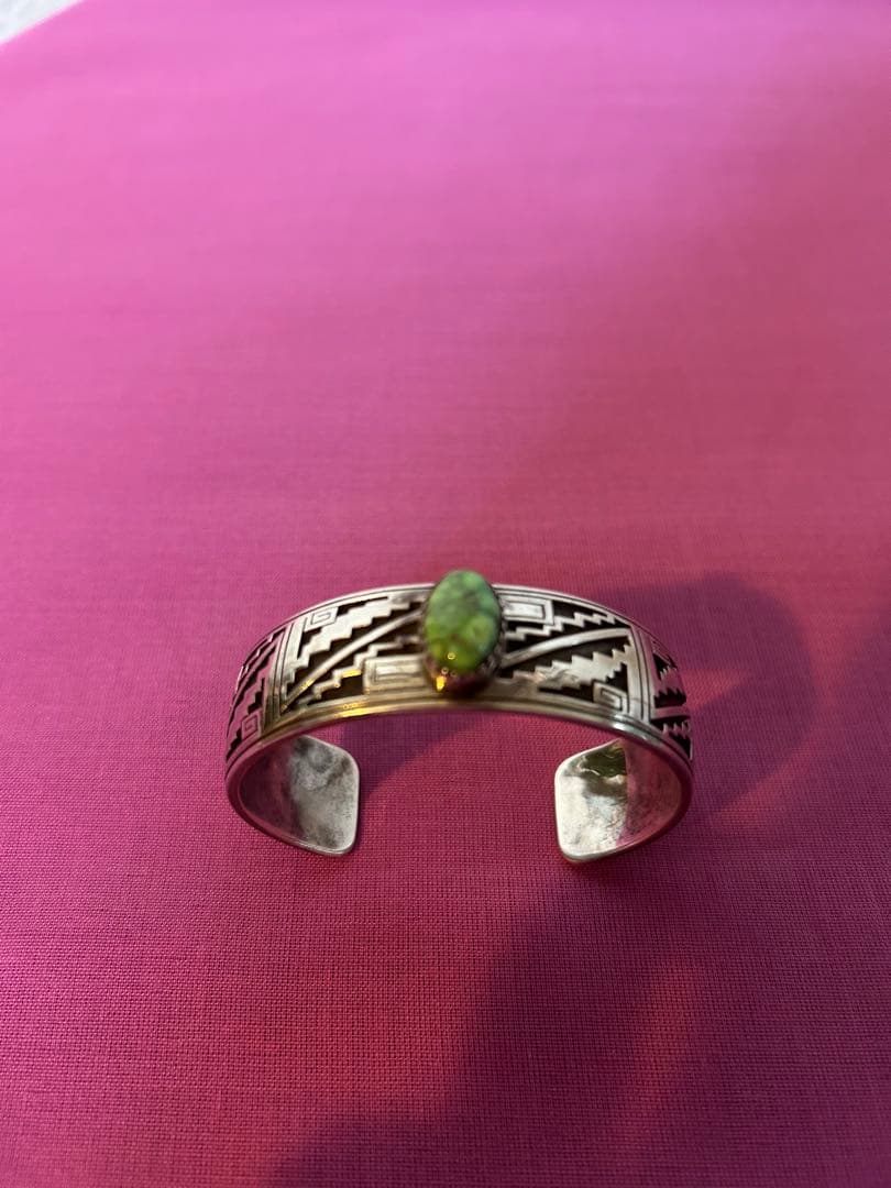 シルバー　バングル　民族　トゥアレグ　天然石