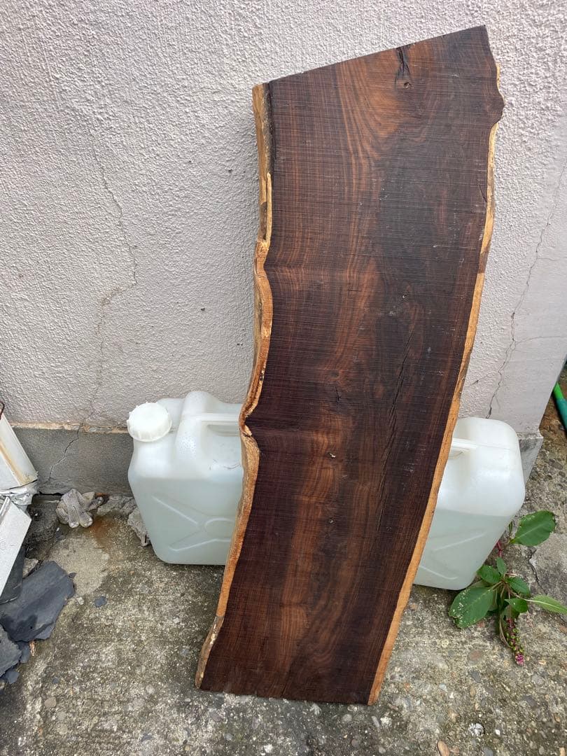 黒檀　一枚板　耳付き　無垢材　コクタン　エボニー