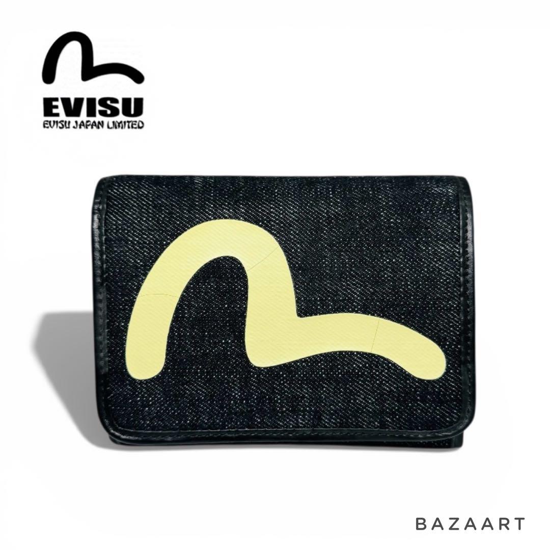 EVISU エヴィス デニム 二つ折り財布 カモメロゴ