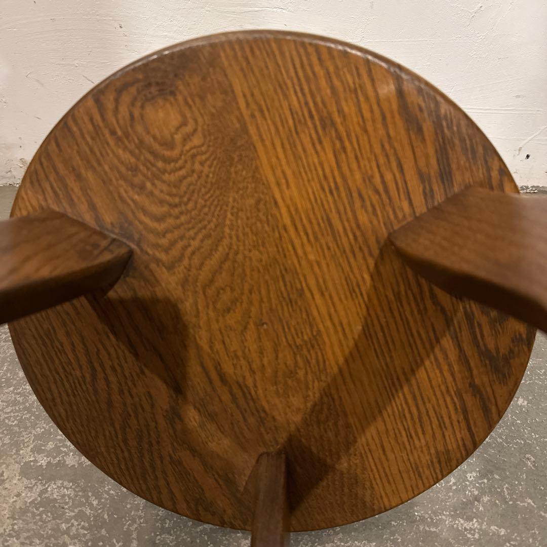 ヴィンテージ　木製サイドテーブル　ラウンド