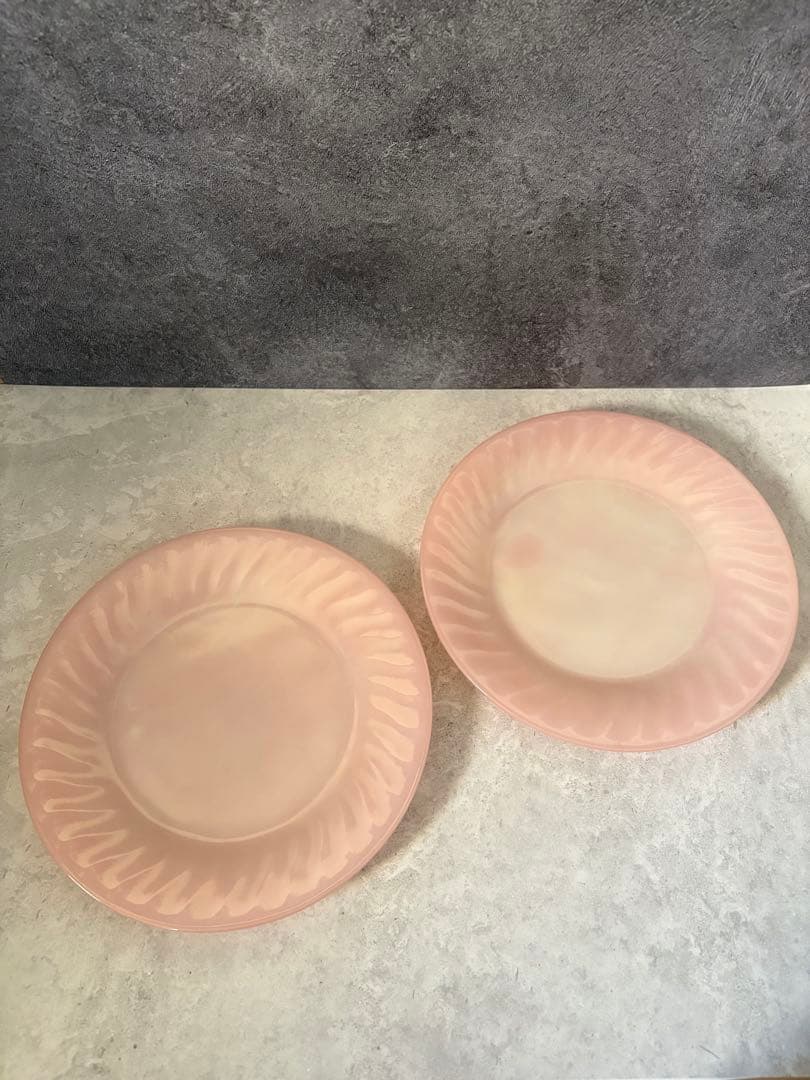 ファイヤーキング　ピンクスワールディナープレート　ペア