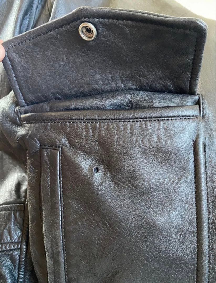 【qaz】90s G-1フライトジャケット　レザー　着脱可能ライナー付き