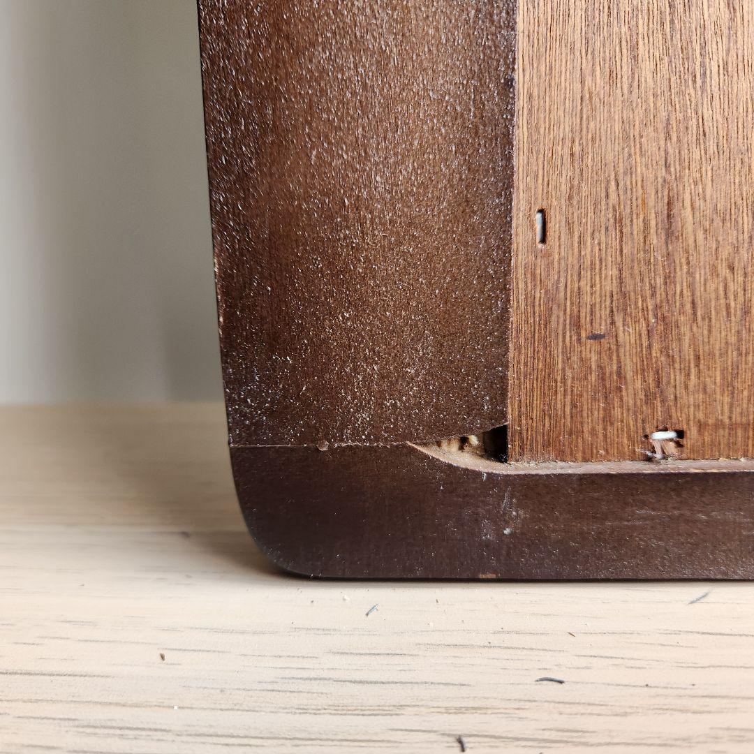 美品 ヴィンテージ　木製　ウォールミラー 壁掛け鏡 天然木 鏡　姿見