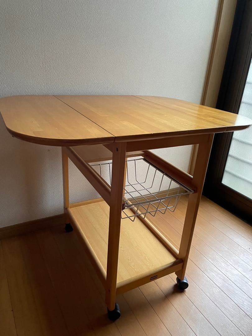 美容 ワゴン キッチン KOiZUMi 昭和レトロ キャスター付き 木製
