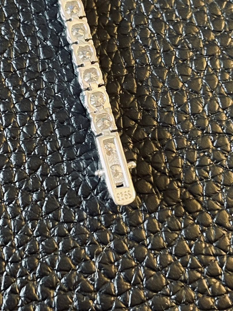 【高品質】モアサナイト テニスブレスレット 4mm VVS1 鑑定書 18cm