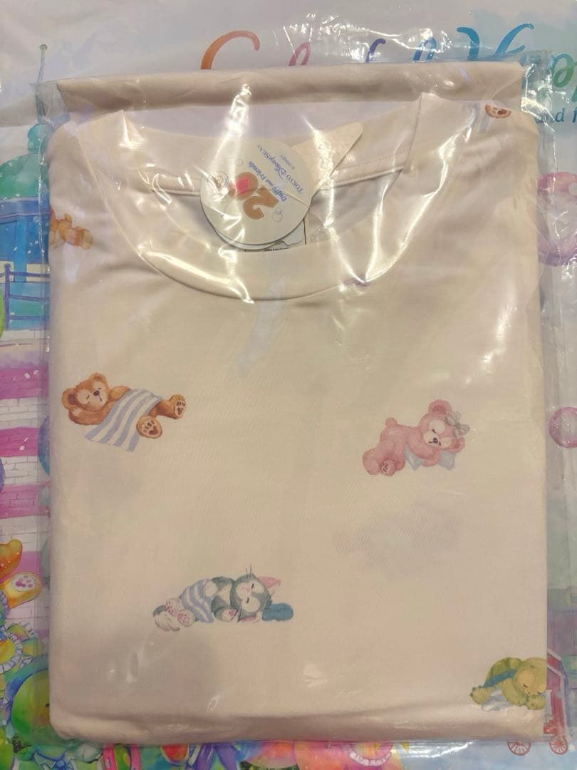 【新品未開封】ダッフィ　ジェラートピケ　総柄ワンピース