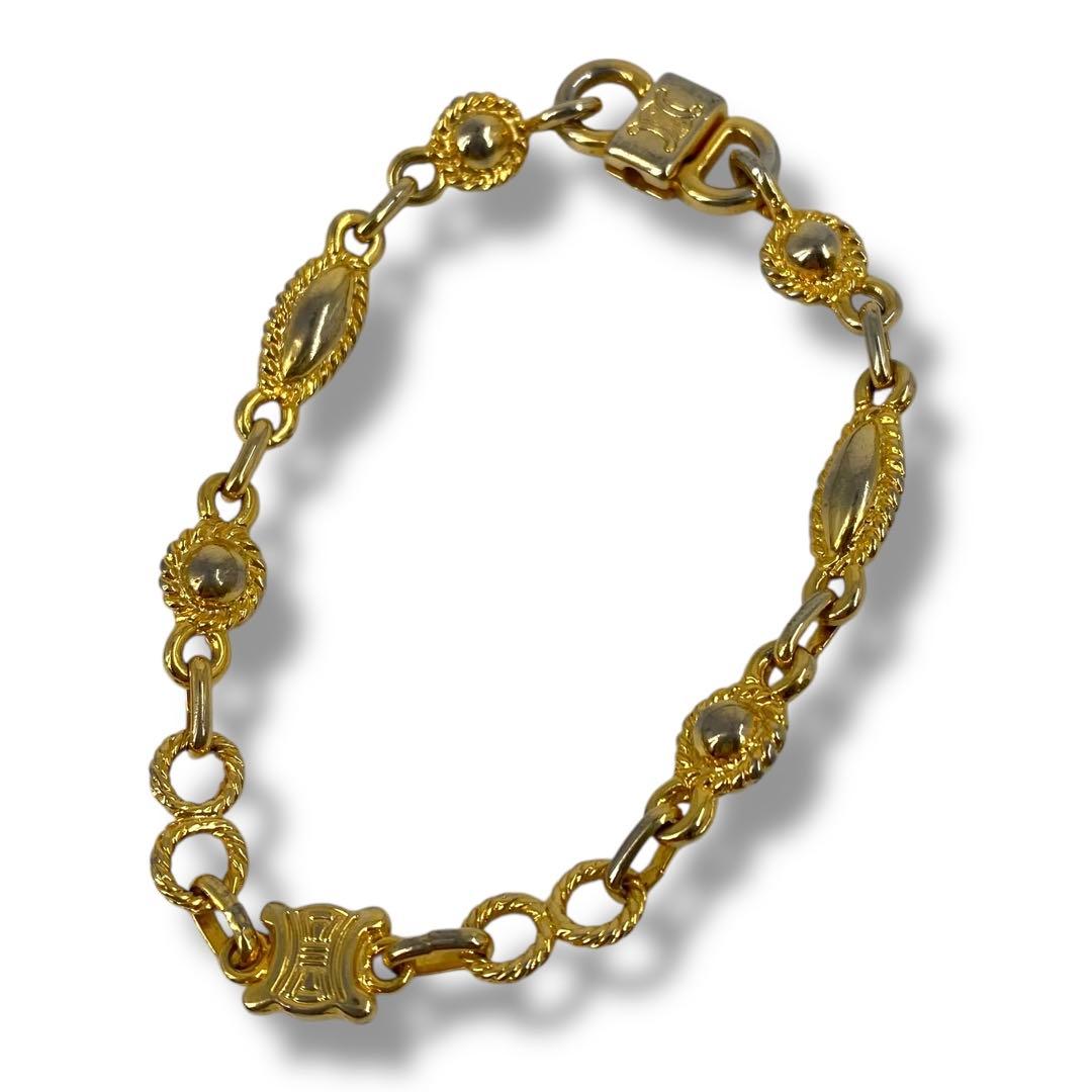 美品 CELINE セリーヌ ブレスレット ゴールド ヴィンテージ 希少