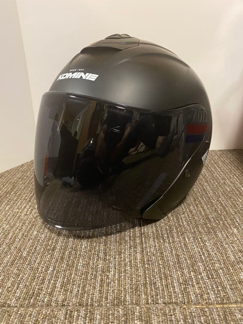 KOMINE マッドブラック ジェットヘルメット　HK-172