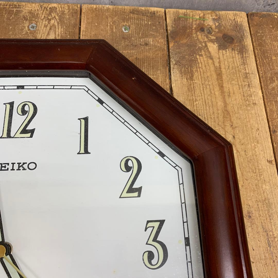 E-3 【美品】SEIKO セイコー 八角形 壁掛け時計 KS777B レトロ
