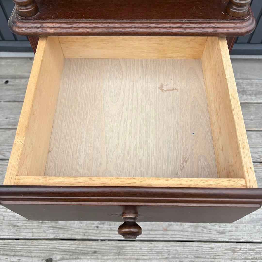 昭和レトロ 光家具 電話台 コールキャビネット 飾り棚 サイドチェスト 木製