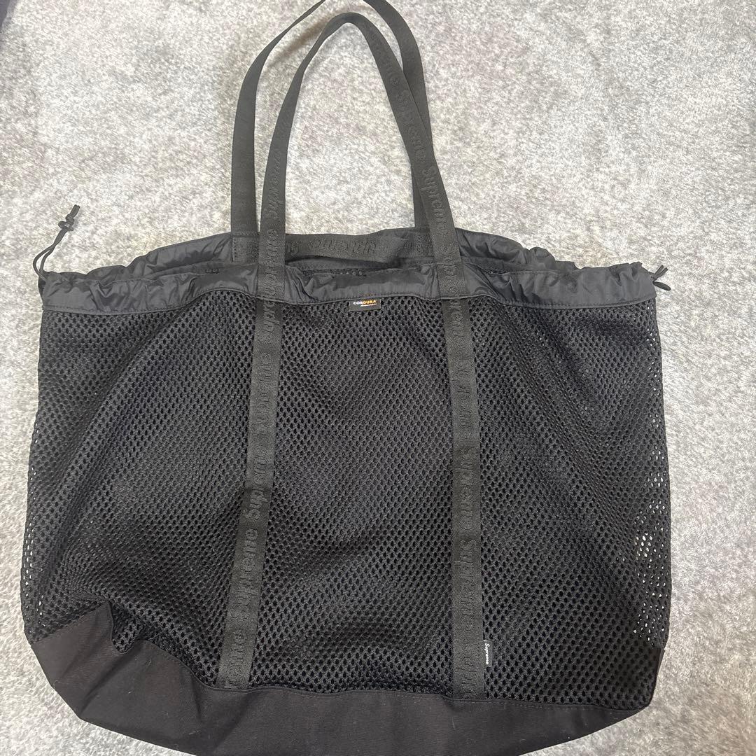 Supreme メッシュ トートバッグ 黒