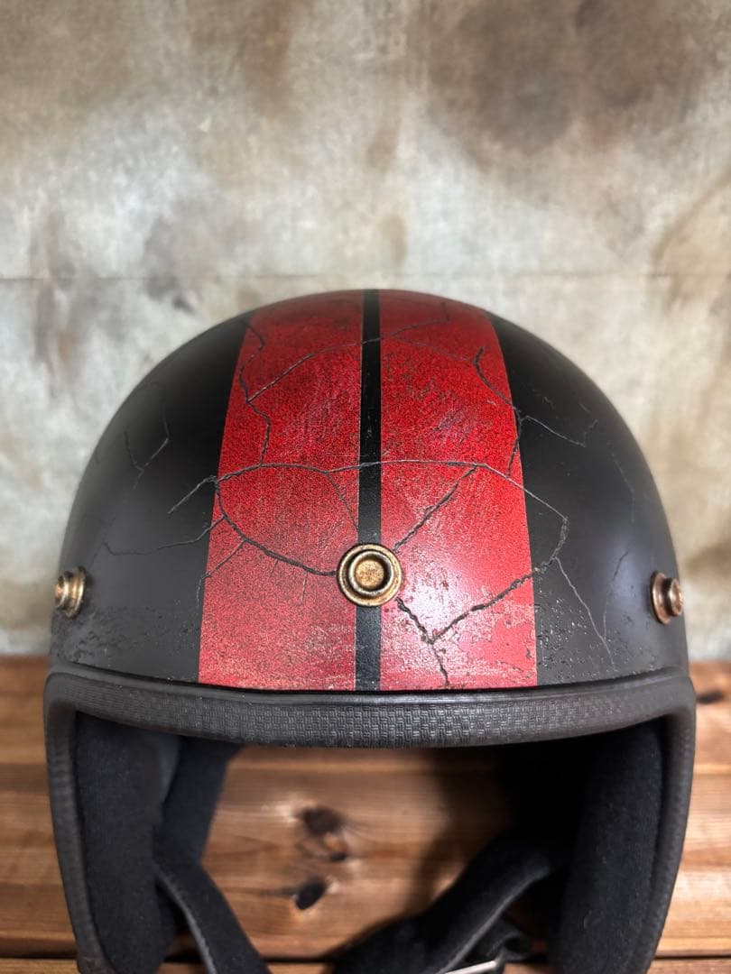 金*欠様 ジェットヘル 小帽体 目深く被れる　ビンテージ風 エイジング Lサイズ