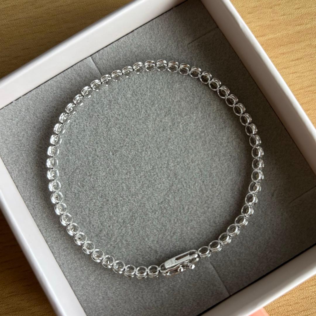 キタにゃん様テニスブレスレット K18WG　ダイヤモンド　18金