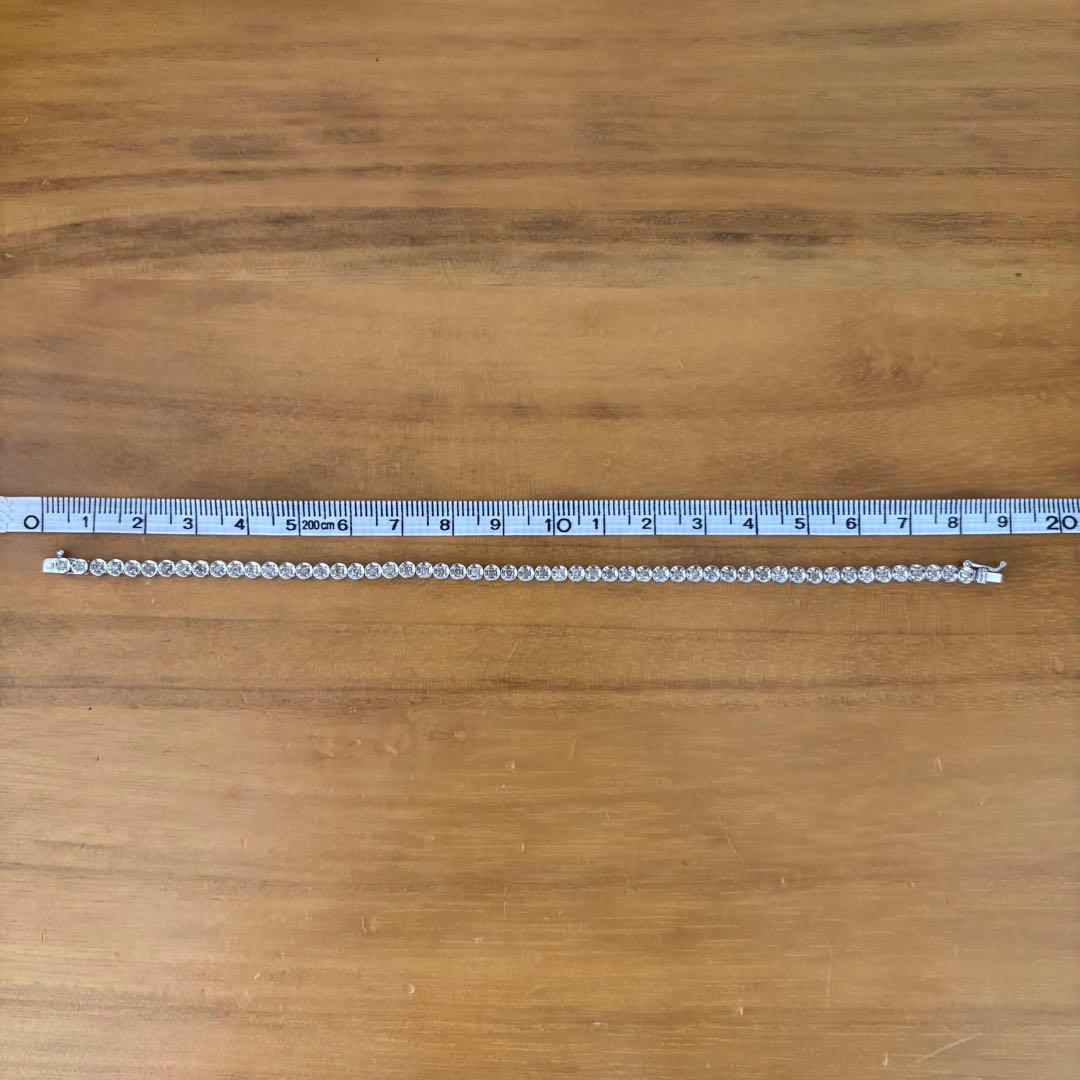 キタにゃん様テニスブレスレット K18WG　ダイヤモンド　18金